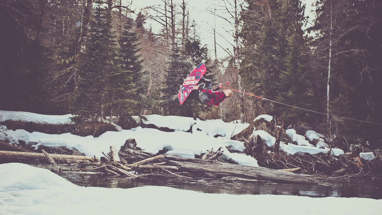 Nick Ennen Snow Wake Winch Nooksack River